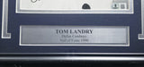 Tom Landry Autographed Framed 8x10 Photo Cowboys Best Wishes Beckett QR #BP55234