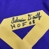 Autographed/Signed Adrian Dantley HOF 2008 Utah Purple Jersey Beckett BAS COA