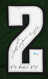 LeSean McCoy Autographed Green Pro Style Jersey w/ Fly Eagles Fly-Beckett W Holo
