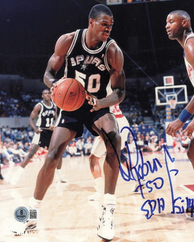 David Robinson Autographed 8x10 Photo San Antonio Spurs Beckett BAS QR #BS12882