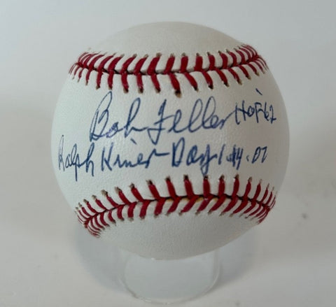 Bob Feller & Ralph Kiner Dual Autographed/Inscribed MLB Baseball JSA COA