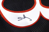 Philadelphia 76ers Allen Iverson Autographed Black Jersey Beckett QR #W997564