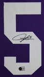 TCU LaDanian Tomlinson Authentic Signed Purple Pro Style Framed Jersey BAS
