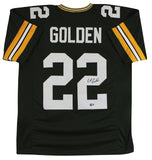 Matthew Golden Authentic Signed Green Pro Style Jersey Autographed BAS Witnessed