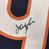 Framed Autographed/Signed Jim McMahon 33x42 Chicago Blue Jersey Beckett BAS COA