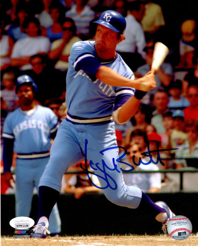 Royals GEORGE BRETT Signed 8x10 AUTO Photo #6 AUTO ~ HOF '99 ~ 1985 WS Champ JSA