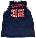 SEAN ELLIOTT SIGNED ARIZONA WILDCATS #32 NAVY BASKETBALL JERSEY JSA