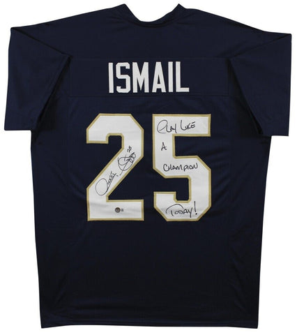 Raghib Rocket Ismail Signed Notre Dame Jersey Play Like A Champion Today Beckett