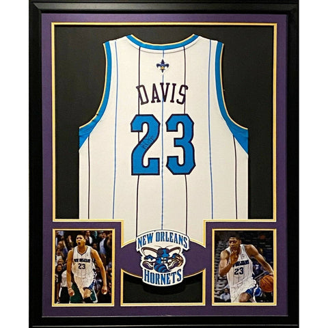 Anthony Davis Autographed Framed New Orleans Hornets Lakers Jersey