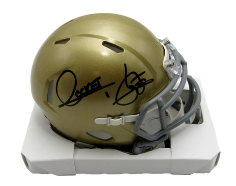 Raghib Rocket Ismail Notre Dame Autographed Speed Mini Helmet JSA 211130