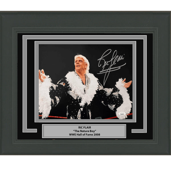 Framed Autographed/Signed Ric Flair Nature Boy 11x14 WWE Photo JSA COA