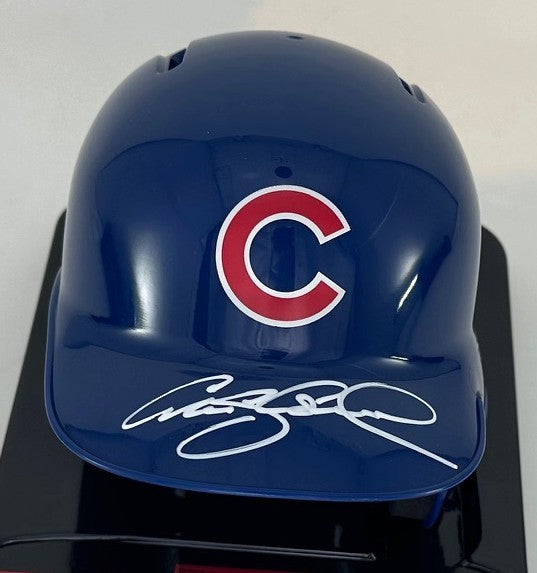 Cubs Manager CRAIG COUNSELL Signed Rawlings Mini Helmet AUTO - BAS