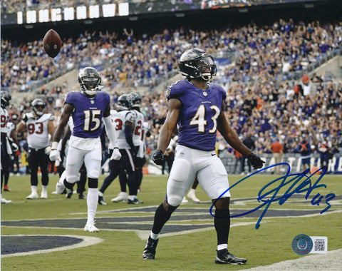 Justice Hill Autographed/Signed 8x10 Photo Baltimore Ravens Beckett 184960