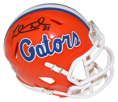 Fred Taylor Autographed Florida Gators Orange Mini Helmet BAS 40163