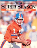 Tom Jackson Signed 86-87 Denver Broncos Magazine Back Side BAS 45479