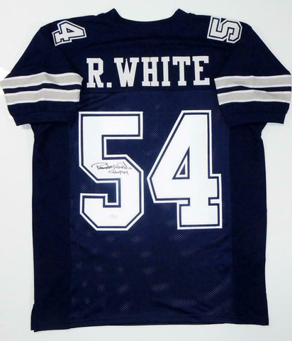 Randy White Autographed Blue Dbl Stitch Pro Style Jersey w/ HOF - JSA W Auth *5