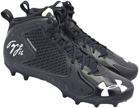 TYLER LOCKETT AUTOGRAPHED UNDER ARMOUR CLEATS SEAHAWKS SIZE 10.5 MCS 236389