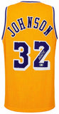 Magic Johnson Signed Gold Throwback Custom Basketball Jersey - (Beckett COA)
