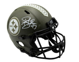 Troy Polamalu Signed Full Size Salute To Service Replica Helmet Beckett 178388