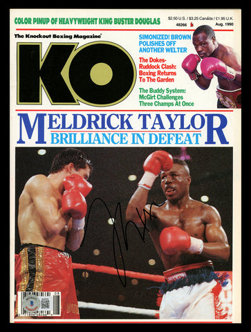 Julio Cesar Chavez Autographed Signed KO Magazine Beckett BAS QR #BK08762