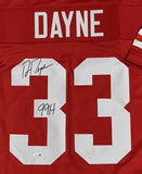 RON DAYNE Signed Custom Replica Red Badgers Jersey AUTO w/ Heisman - JSA