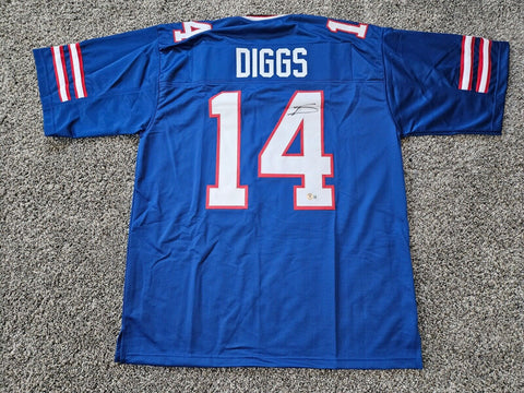 Stefon Diggs Signed Auto Buffalo Bills Blue Custom Jersey Beckett COA W147553