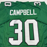Autographed/Signed Jihaad Campbell Philadelphia Kelly Green Jersey JSA COA