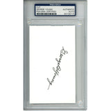 George Young Autographed New York Giants 3x5" Cut PSA Slabbed 54792