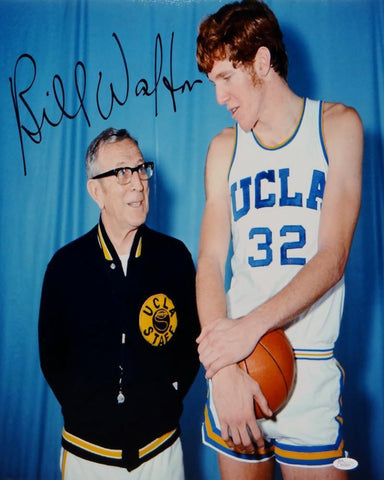 Bill Walton Autographed UCLA 16x20 Next to John Wooden Photo- JSA Witnessed Auth