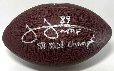 Packers JAMES JONES Signed NFL Replica Wilson Football AUTO w/ SB Champs - JSA
