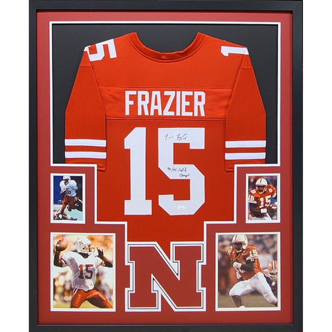 Tommy Frazier Autographed Signed Framed Nebraska Cornhuskers Jersey JSA