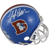 Floyd Little Autographed Denver Broncos TB Mini Helmet AS IS Beckett 49159