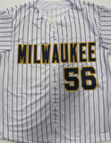 GRANT ANDERSON Signed Custom Replica Brewers Pinstripe Jersey AUTO - BAS