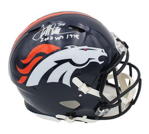 Terrell Davis Signed Denver Broncos Speed Authentic NFL Helmet with Inscription