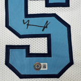 Autographed/Signed Armando Bacot UNC North Carolina White Jersey Beckett BAS COA