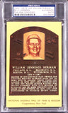 Cubs Billy Herman Signed 3.5x5.5 1964 HOF Yellow Plaque Postcard PSA/DNA Slabbed