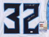 Tyjae Spears Signed Tennessee Titans White Jersey "Titan Up" (JSA COA) Tulane RB