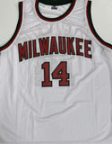 JON MCGLOCKLIN Signed Custom Replica White Jersey AUTO - Milwaukee Bucks - JSA