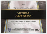 2024 Topps Graphite Tennis Signature Serves Victoria Azarenka Auto Green /75