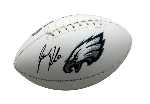 Jason Kelce Signed/Auto White Philadelphia Eagles Logo Football PSA/DNA 190374