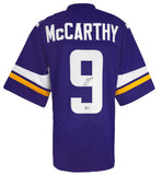 J.J. (JJ) McCarthy (VIKINGS) Signed Purple Custom Football Jersey -(BECKETT COA)