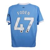 Phil Foden Signed Manchester City Soccer Jersey #47 with Beckett COA