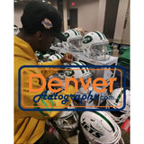 Breece Hall Autographed New York Jets 2024 ALT 2 Helmet Proline Beckett 58543