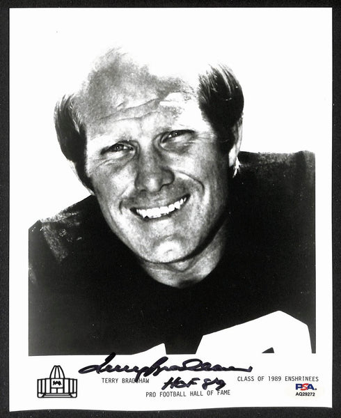 Terry Bradshaw Signed/Inscr 8x10 Official Pro Football HOF Photo PSA/DNA 205931