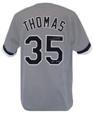 Frank Thomas Signed Grey Custom Jersey w/HOF 2014 - (SCHWARTZ SPORTS COA)