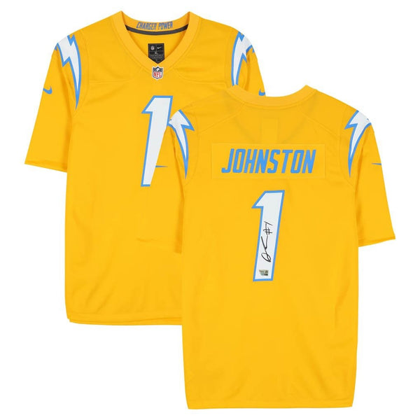Quentin Johnston Autographed Los Angeles Chargers Gold Nike Game Jersey Fanatics