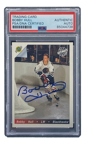 Bobby Hull Signed 1992 Ultimate #82 Chicago Blackhawks Hockey Card PSA/DNA