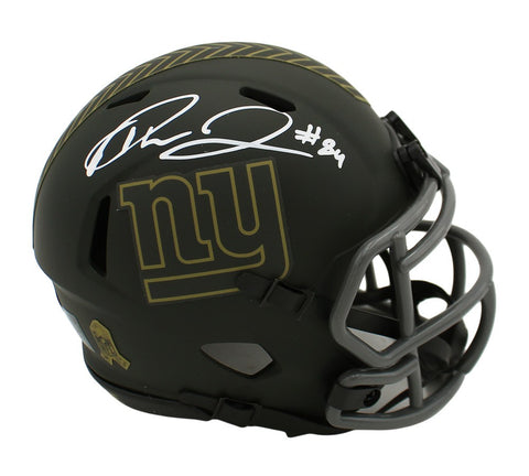 Theo Johnson Signed New York Giants Speed Salute to Service 4 NFL Mini Helmet