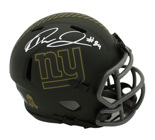 Theo Johnson Signed New York Giants Speed Salute to Service 4 NFL Mini Helmet