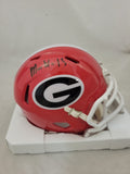 MYKEL WILLIAMS SIGNED GEORGIA BULLDOGS SPEED MINI HELMET BECKETT QR